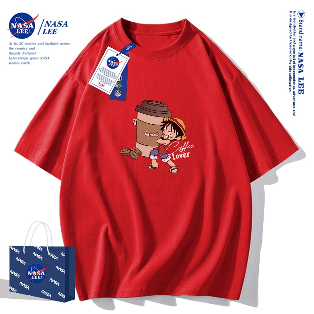 Áo thun ngắn tay NASA - Họa tiết One Piece, chất liệu cotton, phù hợp cho cả nam và nữ