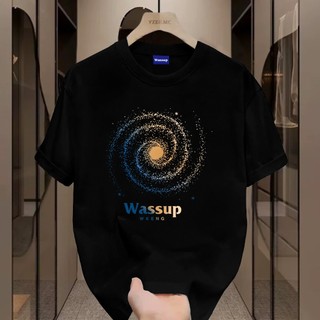 ✨Hàng có sẵn✨ WASSUP Starry River-Áo thun nam mới! 100% cotton, thời trang, Unisex