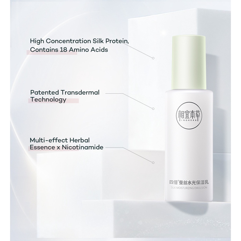 Ảnh Tinh chất dưỡng ẩm INOHERB Quadruple Silk Shine Moisturizing Emulsion 20g chống khô da 2
