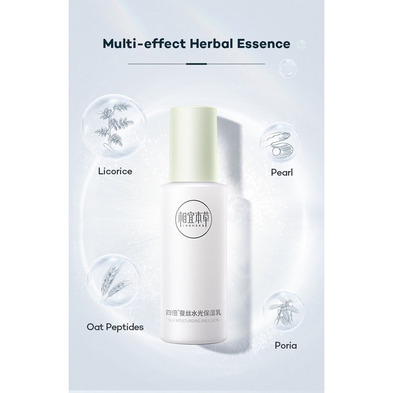 Ảnh Tinh chất dưỡng ẩm INOHERB Quadruple Silk Shine Moisturizing Emulsion 20g chống khô da 4