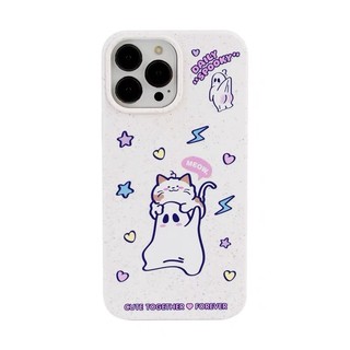 Ốp bảo vệ ví họa tiết ma mèo dễ thương cho iPhone 15pro 15promax 14 14promax 14pro 16 pro max 16 plus 13 12pro 11 Ốp điện thoại ví