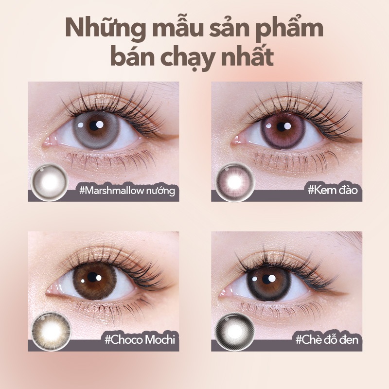 Ảnh Kính áp tròng 6 tháng moody màu nâu/đen tự nhiên, có độ cận 0-7, độ giãn tròng 14.0 – 14.5mm 2