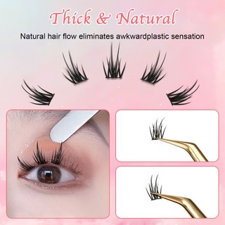 IOIIK Lông mi giả 3 hàng 9mm-12mm Chuyên nghiệp Tự nhiên C Chất lượng cao có thể tái sử dụng