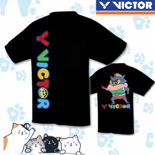 Victor Áo Sơ Mi Cầu Lông Vật Liệu Mới Kháng Khuẩn Mồ Hôi Quần Áo Cầu Lông Nữ Thể Thao Top Victor Áo Sơ Mi