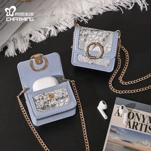 Túi lưu trữ di động Hộp đựng tai nghe và bộ sạc đa chức năng nhỏ gọn có vòng móc khóa Phụ kiện du lịch
