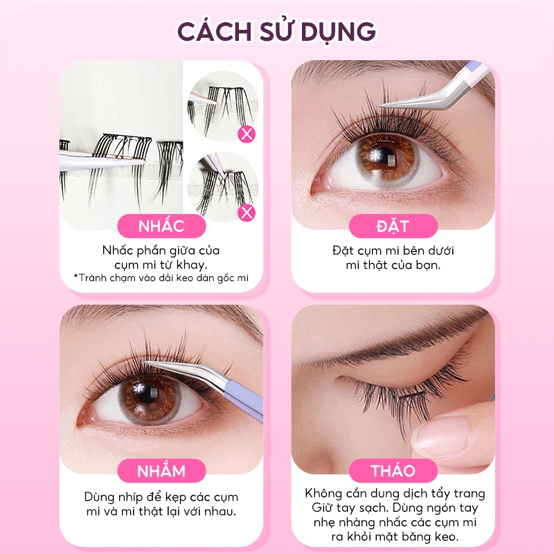 FelinWel - Mi Có Sẵn Keo Tự Dính, Không Cần Tra Keo, Không Cần Tẩy Trang, Tiết Kiệm Thời Gian & Đặc Biệt Tái Sử Dụng