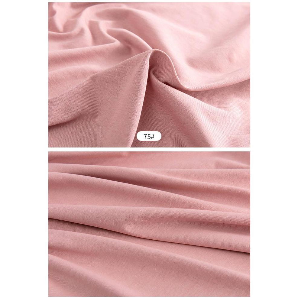 40S 100% Cotton Vải DIY Áo Thun Màu Trơn Vải Thoáng Khí Cho Trẻ Em Mặc 0.5 Mét K303096