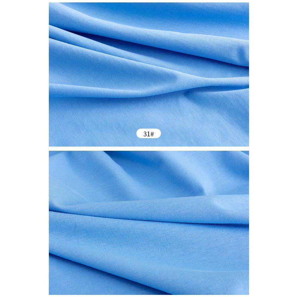 40S 100% Cotton Vải DIY Áo Thun Màu Trơn Vải Thoáng Khí Cho Trẻ Em Mặc 0.5 Mét K303096