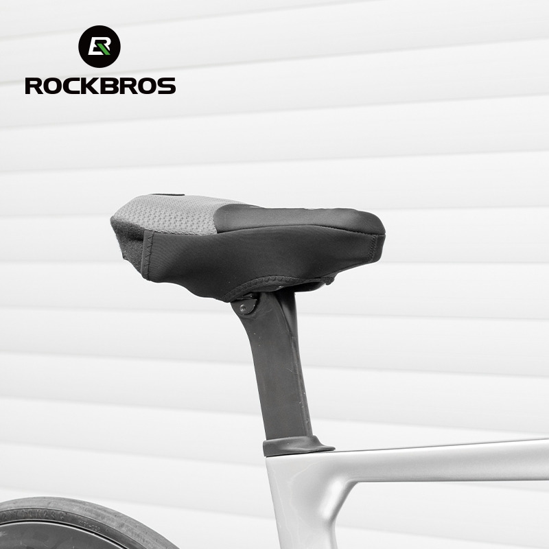 Rockbros Xe Đạp Imflatable Yên Đệm Mềm Mại Thoáng Khí Chống Sốc Silicon Chống Trơn Trượt Yên Xe Đạp Bọc Ghế Có Nắp Mưa