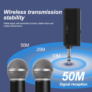 Micro động cầm tay kép không dây UHF Micro Karaoke có thể sạc lại cho bữa tiệc cưới Câu lạc bộ nhà thờ