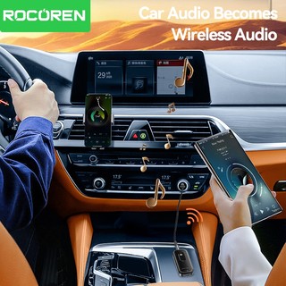 Bộ thu âm thanh không dây Rocoren Bluetooth 5.4 Lavalier có chức năng điều khiển Camera Bluetooth Bộ chuyển đổi không dây