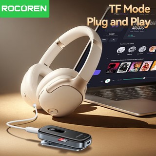 Bộ thu âm thanh không dây Rocoren Bluetooth 5.4 Lavalier có chức năng điều khiển Camera Bluetooth Bộ chuyển đổi không dây
