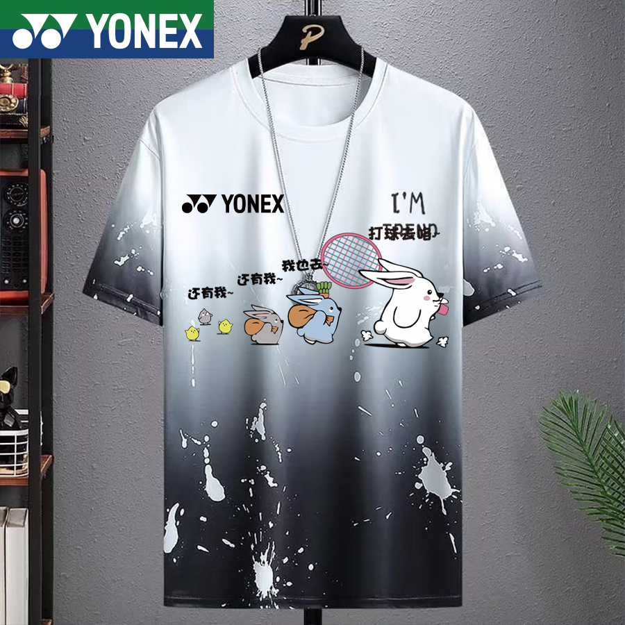 Áo Sơ Mi Cầu Lông Yonex 2025 Mới Áo Sơ Mi Cầu Lông Nhanh Khô Thoải Mái Thoáng Khí Nam Nữ Áo Thun Thể Thao Cổ Tròn Tay Ngắn Yonex Áo Sơ Mi