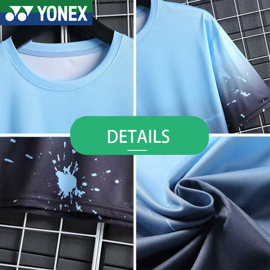Áo Sơ Mi Cầu Lông Yonex 2025 Mới Áo Sơ Mi Cầu Lông Nhanh Khô Thoải Mái Thoáng Khí Nam Nữ Áo Thun Thể Thao Cổ Tròn Tay Ngắn Yonex Áo Sơ Mi