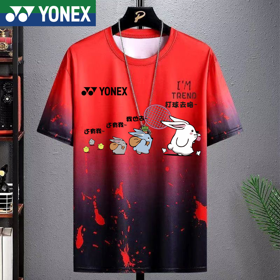 Áo Sơ Mi Cầu Lông Yonex 2025 Mới Áo Sơ Mi Cầu Lông Nhanh Khô Thoải Mái Thoáng Khí Nam Nữ Áo Thun Thể Thao Cổ Tròn Tay Ngắn Yonex Áo Sơ Mi