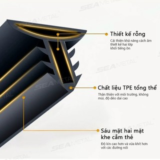 Seametal bảng điều khiển xe hơi viền nẹp kính chắn gió phía trước cách âm cao su viền nẹp xe hơi phổ thông Cửa sổ âm thanh bất thường dải