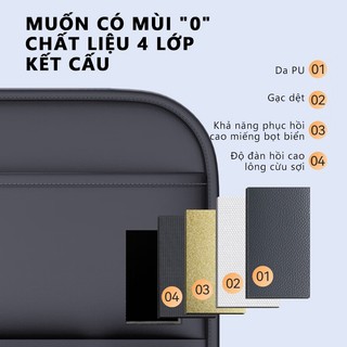 Seametal Ghế Sau Xe Ô Tô Sắp Xếp Lưu Trữ Da PU Có Túi Đá Thảm Ghế Phụ Kiện Nội Thất