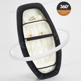 Seametaltal Vỏ bọc ghế xe máy Chống thấm nước thoáng khí bằng da PU Đệm bảo vệ cho xe máy Xe tay ga điện