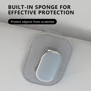 Seametal Kính Mát Ô Tô Giá Đỡ Kẹp Da Lộn Chống Nắng Gắn Kính Mắt Di Động Móc Treo Lưu Trữ Phụ Kiện Nội Thất Ô Tô