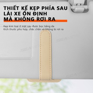 Seametal Kính Ô Tô Kẹp Da PU Tấm Che Nắng Từ Thẻ Đựng Vé Đa Năng Tấm Che Nắng Phụ Kiện Xe Hơi
