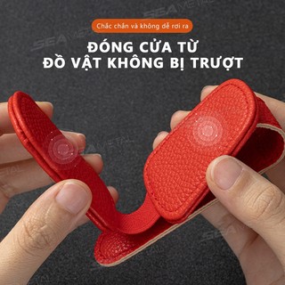 Giá đỡ kẹp kính mắt ô tô SEAMETAL gắn tấm che nắng, đựng thẻ vé, hút từ tính, ổn định, móc treo kính