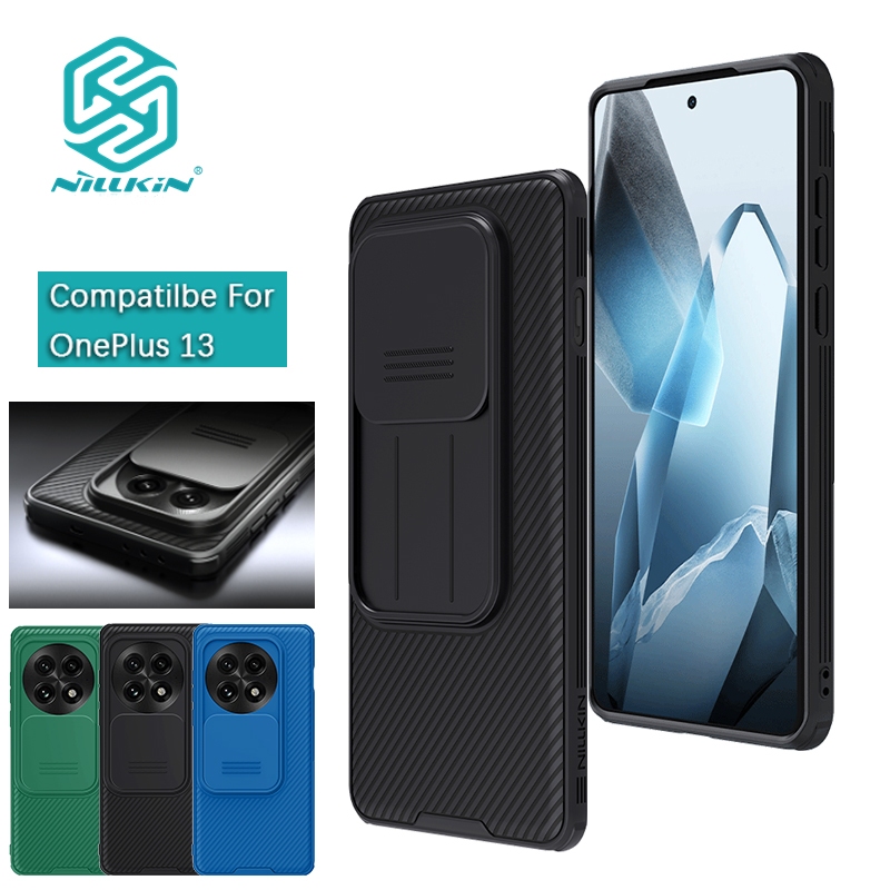 Nillkin Cho OnePlus 13 12 13R 12R / OnePlus Ace 3 / Ace 5 / Ace5 Pro Camshield Pro PC TPU Bảo Vệ Ống Kính Máy Ảnh Trượt Trượt Chống Sốc Ốp Lưng Cứng Vỏ Điện Thoại Vỏ Bảo Vệ