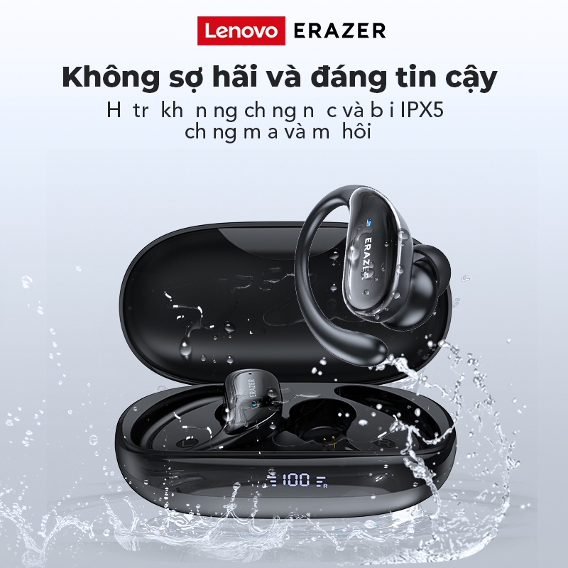 ERAZER XT80 Pro AI bị lỗi Tai nghe Bluetooth ANC khử tiếng ồn thông minh kết cấu tần số thấp Tai nghe không dây IPX5 tai nghe thể thao chống nước | BigBuy360 - bigbuy360.vn