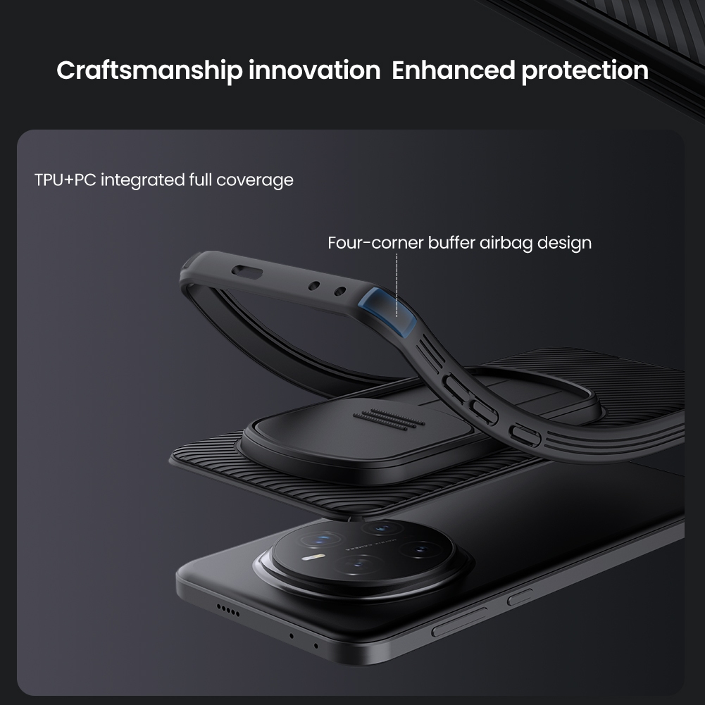 Nillkin Cho Honor Magic 7 Pro 6 5 Camshield Pro PC TPU Bảo Vệ Ống Kính Máy Ảnh Trượt Trượt Chống Sốc Ốp Lưng Cứng Vỏ Điện Thoại Vỏ Bảo Vệ