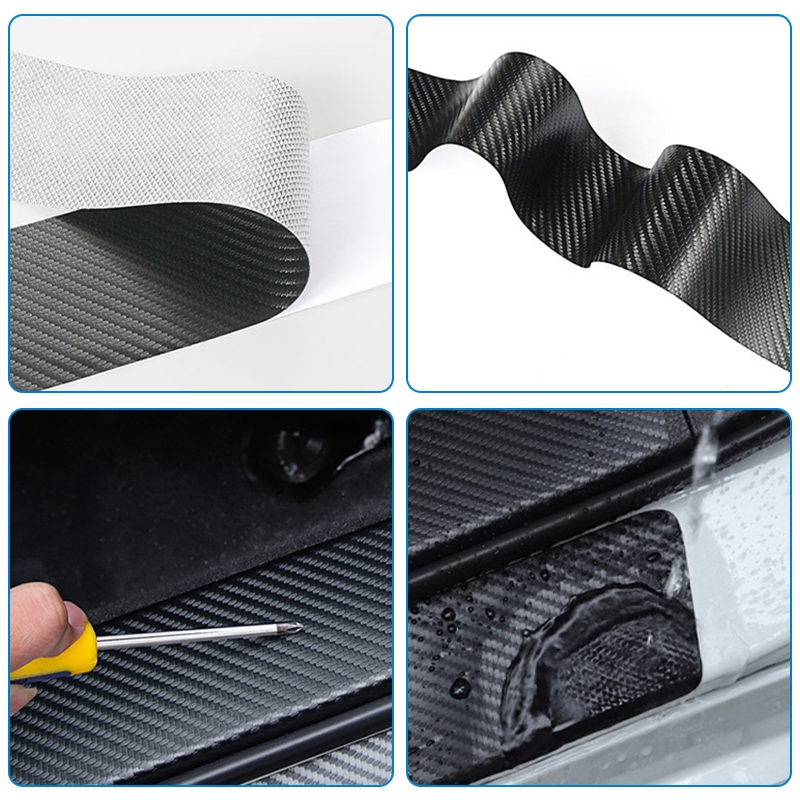 1 Chiếc Sợi Carbon Thân Xe Dải Miếng Dán Xe Phía Sau Ốp Lưng Dán Cho Xe Mazda 2 3 5 6 2017 CX-4 CX-5 CX-7 CX-9 CX-3 CX-5