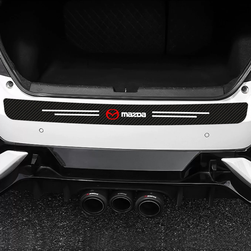 1 Chiếc Sợi Carbon Thân Xe Dải Miếng Dán Xe Phía Sau Ốp Lưng Dán Cho Xe Mazda 2 3 5 6 2017 CX-4 CX-5 CX-7 CX-9 CX-3 CX-5