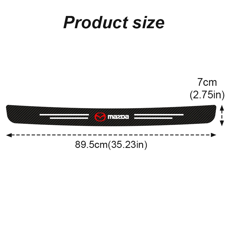 1 Chiếc Sợi Carbon Thân Xe Dải Miếng Dán Xe Phía Sau Ốp Lưng Dán Cho Xe Mazda 2 3 5 6 2017 CX-4 CX-5 CX-7 CX-9 CX-3 CX-5