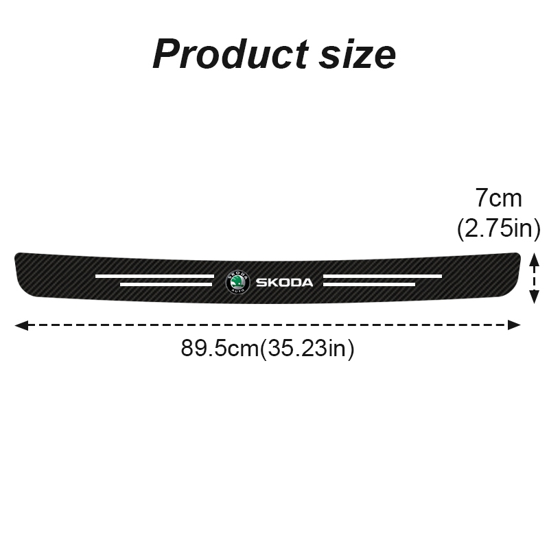 1 Chiếc Sợi Carbon Thân Xe Miếng Dán Xe Phía Sau Ốp Lưng Bảo Vệ Miếng Dán Cho Skoda Octavia Fabia Rapid Yeti Kodiaq Tuyệt Vời