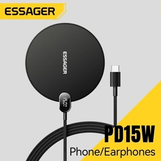 Bộ sạc cảm ứng nam châm Essager 15W Bộ sạc không dây từ tính cho Ip Huawei Samsung