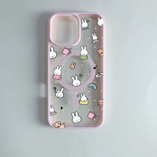Vỏ bọc cạnh mềm chống sốc đáng yêu Rainbow Rabbit Thích hợp cho iPhone 16 16promax 16plus Vỏ cặp đôi 15pro 15promax 12 13 14 14promax 14pro 14plus 15plus 11pro max Cover