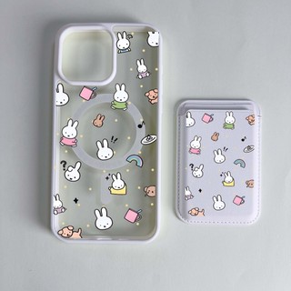 Vỏ bọc cạnh mềm chống sốc đáng yêu Rainbow Rabbit Thích hợp cho iPhone 16 16promax 16plus Vỏ cặp đôi 15pro 15promax 12 13 14 14promax 14pro 14plus 15plus 11pro max Cover