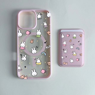 Vỏ bọc cạnh mềm chống sốc đáng yêu Rainbow Rabbit Thích hợp cho iPhone 16 16promax 16plus Vỏ cặp đôi 15pro 15promax 12 13 14 14promax 14pro 14plus 15plus 11pro max Cover