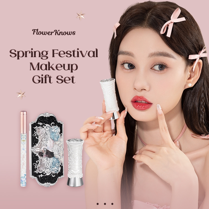 Ảnh Set mỹ phẩm trang điểm FLOWER KNOWS gồm son môi và bảng phấn mắt 1