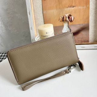Chính Hãng Da Thật Chính Hãng Ví Dài Nữ Dung Tích Lớn Lớp Đầu Tiên Da Bò Đa Năng Dây Kéo Thẻ Đựng Tiền Xu