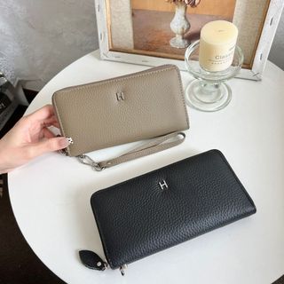 Chính Hãng Da Thật Chính Hãng Ví Dài Nữ Dung Tích Lớn Lớp Đầu Tiên Da Bò Đa Năng Dây Kéo Thẻ Đựng Tiền Xu