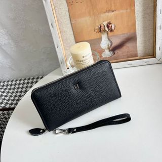 Chính Hãng Da Thật Chính Hãng Ví Dài Nữ Dung Tích Lớn Lớp Đầu Tiên Da Bò Đa Năng Dây Kéo Thẻ Đựng Tiền Xu