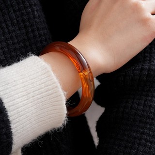 Dreje Vòng tay đơn giản bằng nhựa tròn retro khí chất thời trang và đa năng trang sức tay