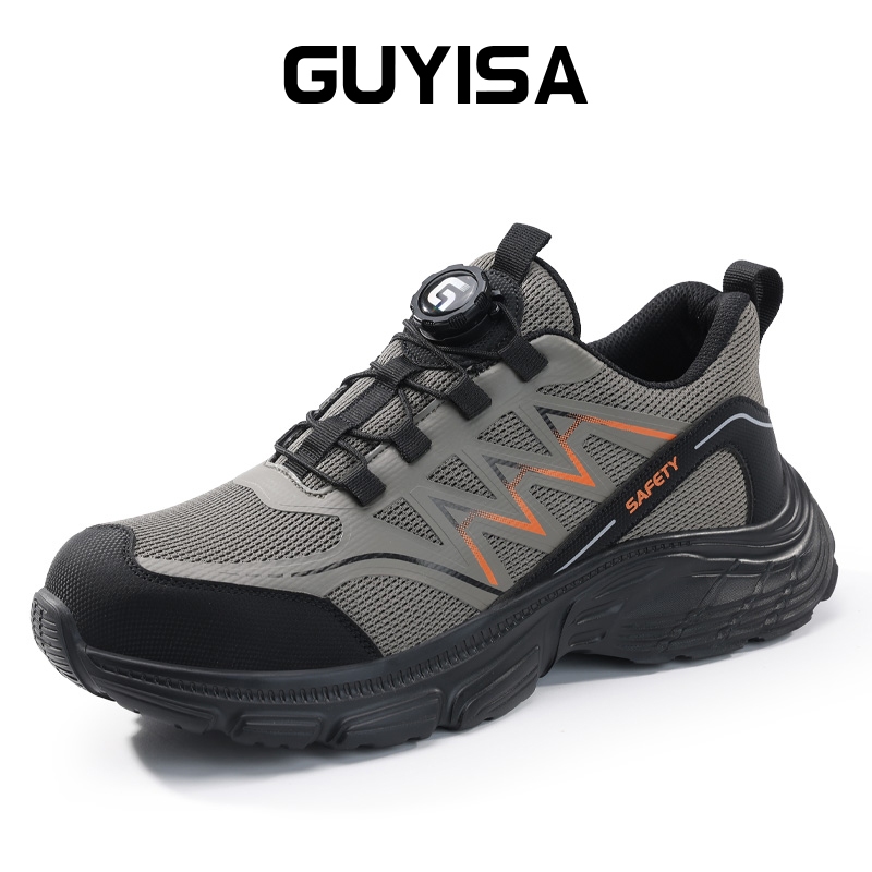 Giày công sở nam GUYISA giày an toàn mũi thép nhẹ & mềm F128 38-45