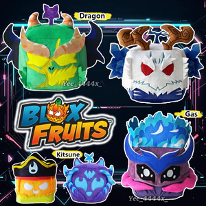 Blox Fruits Búp bê sang trọng Trái cây rồng, Trái cây Kitsune, Trái cây ngọn lửa, Trái cây Gas, Trái cây Yeti Trò chơi ngoại vi Búp bê sang trọng cho trẻ em sonlekvn