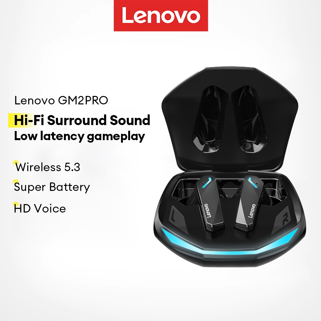 Tai nghe chơi game Lenovo GM2 PRO Tai nghe Bluetooth Độ trễ thấp In-Ear Chống nước Chất lượng âm thanh HIFI Bluetooth 5.3