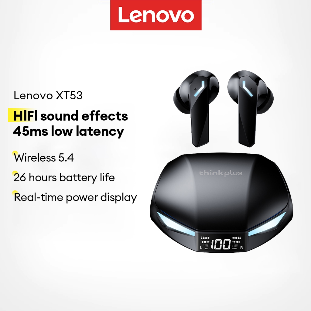 Tai nghe Bluetooth Lenovo XT53 Màn hình pin HIFI Âm thanh nổi Khử tiếng ồn Cảm ứng thông minh chống nước