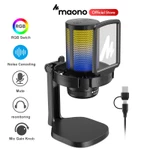 Micro thu âm MAONO DGM20 RGB USB Condenser với độ điều chỉnh lớn/chức năng thiết lập phần mềm cho PC/game/livestream — ảnh 1