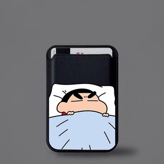 Giá đỡ thẻ ví họa tiết Crayon Shinchan ngủ cho iPhone 13 12promax15pro 15promax 14 14promax 14 Pro 16 16plus 16 Pro Max 11
