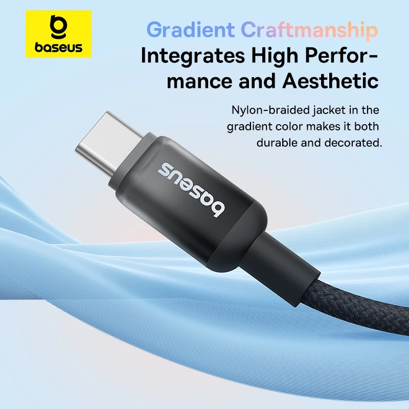 Cáp sạc nhanh Baseus Discolor Series 100W USB-C sang USB-C