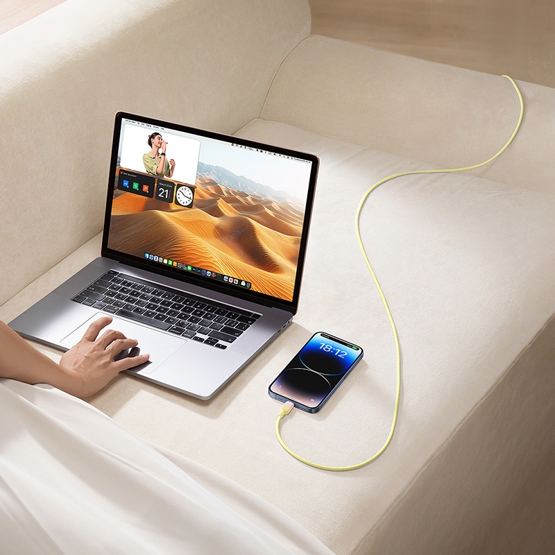 Ảnh Cáp sạc nhanh Baseus Discolor Series 20W – PC + Nylon braid, dài 1m/2m, tốc độ 480Mbps 3