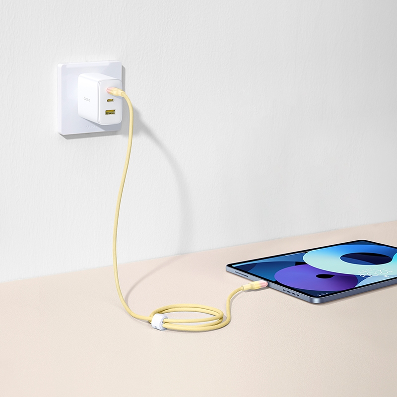 Ảnh Cáp sạc nhanh Baseus Discolor Series 20W – PC + Nylon braid, dài 1m/2m, tốc độ 480Mbps 4